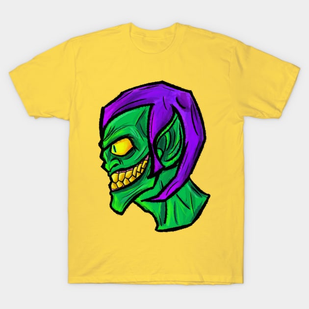 Grinning Green Goblin! T-Shirt by ArtOfAidenSalazar